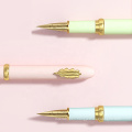 0.5mm F Nib Andstal ink Pen Fountain Metal Cute Green Gold Body Luxury Fountain Pen  For writing